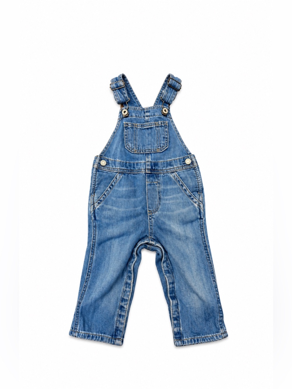 Baby Gap Denim Overalls Baby Boy 12-18M Adjustable Straps